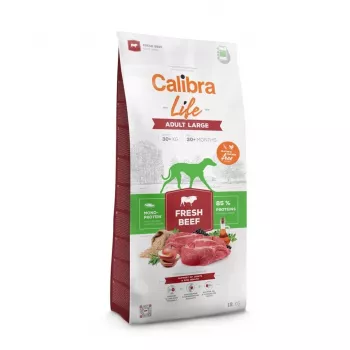 Calibra Dog Life Adult Trockenfutter für Hunde großer Rassen mit frischem Rindfleisch, 12 kg
