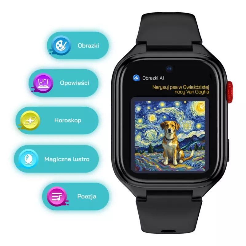 Smartwatch Stelio ST-SWJ102-BK Junior Pro AI 4G Schwarz – Kinder-Wearable mit 4G-Konnektivität