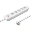 Power Extension Qoltec 50276 1,8 m 5 AC-Steckdosen Innenbereich Weiß