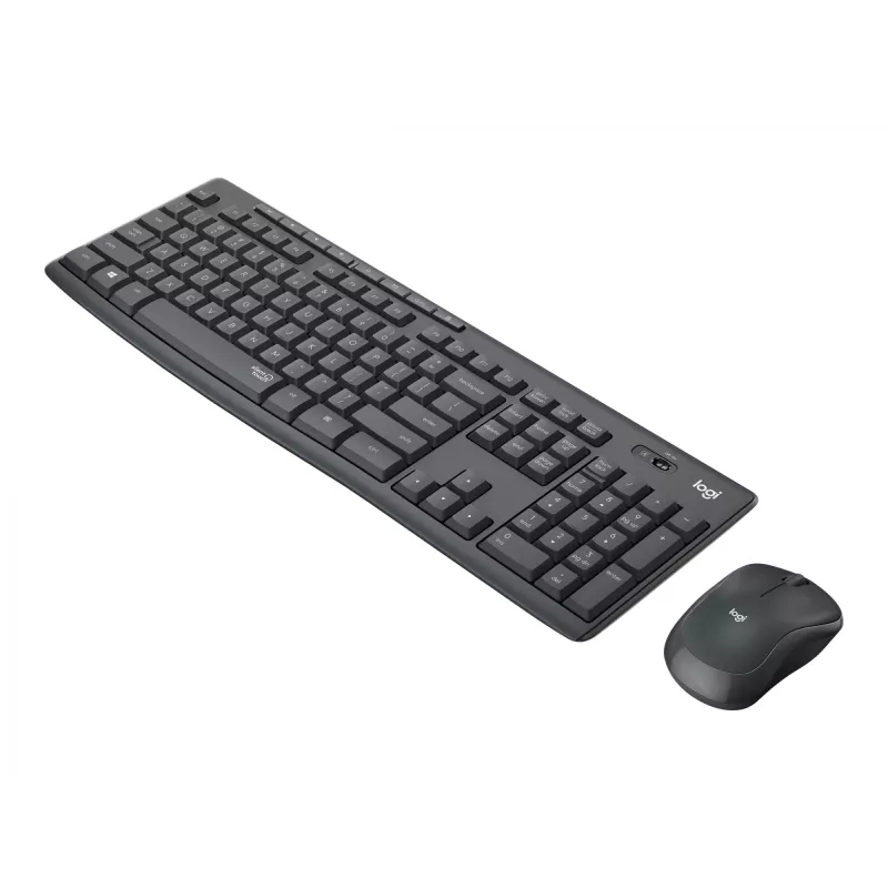 Logitech MK295 Silent – Tastatur-Maus-Set – Kabellos – 2,4 GHz – Graphite – Ungarisches Layout