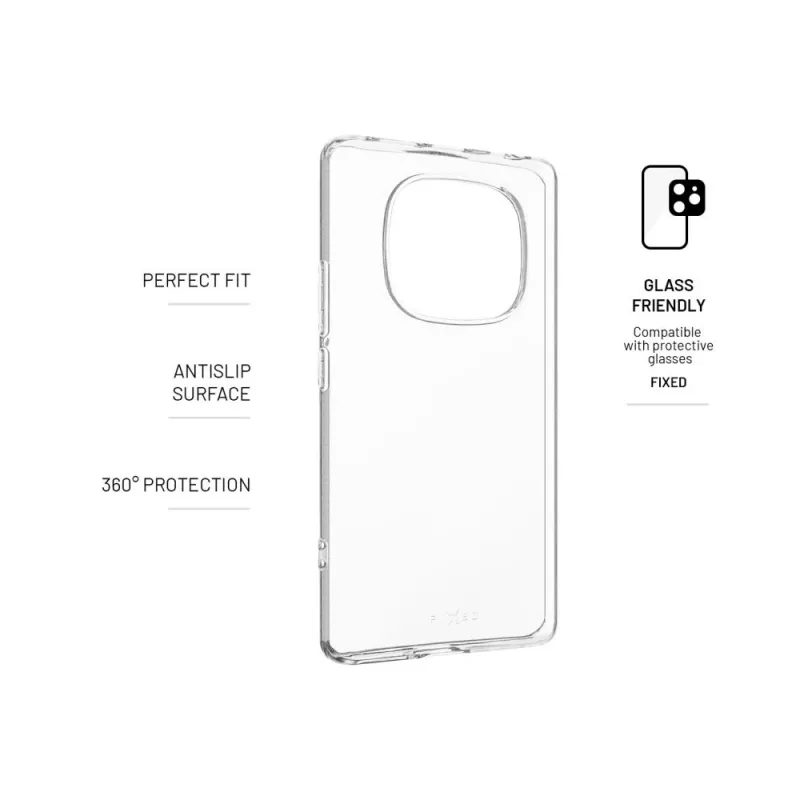 Backcover FIXED für Xiaomi Redmi Note 14 Pro 4G, transparente TPU-Schutzhülle