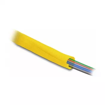 DeLOCK Woven Sleeve selbstschließend hitzebeständig 2 m x 19 mm gelb
