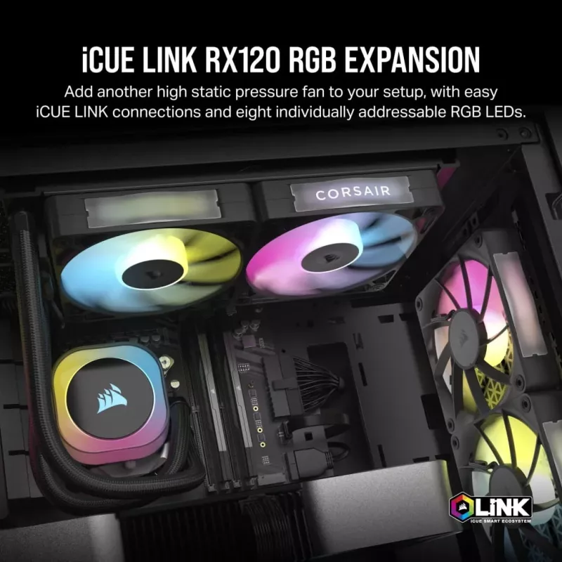 Corsair iCUE LINK RX120 RGB Lüfter 12 cm Schwarz 400-2100 U/min