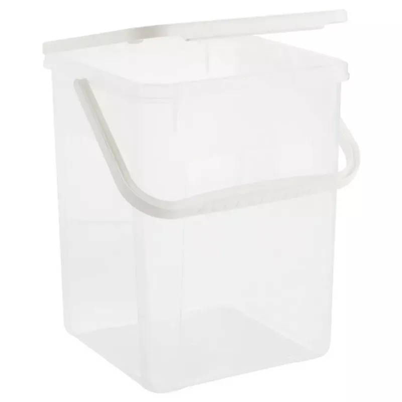 Kunststoff-Waschmittelbehälter Rotho Basic 9 L Modell 1770101100RP, weiß, Deckel, Aufhängeloch