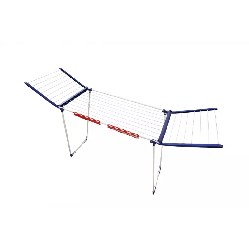 Wäscheständer Leifheit Pegasus 180 Maxx Winged — bodenstehender Wäscheständer, 18 m Trockenlänge, höhenverstellbar 1080–1280 mm, 550×1100×1280 mm, blau/weiß