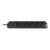 Steckdosenleiste IP44 6-fach schwarz 2m H07RN-F 3G1,5 (1159970)