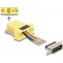 DeLOCK D-Sub 15 Pin Buchse auf RJ45 Buchse Montagekit gelb VGA RJ-45