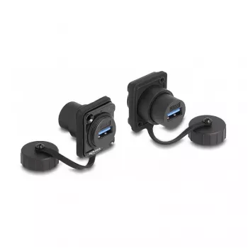 DeLOCK D-Type-Modul USB 3.2 Gen 1 Typ-A Buchse auf Typ-A Buchse IP67