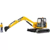 Brudder CAT Mini-Bagger mit Arbeiter