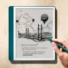 Ebook New Kindle Scribe – 2024er Modell, 10,2 Zoll, blendfrei, 64 GB WLAN (ohne Sperrbildschirm-Werbung) mit Premium-Eingabestift, Jade