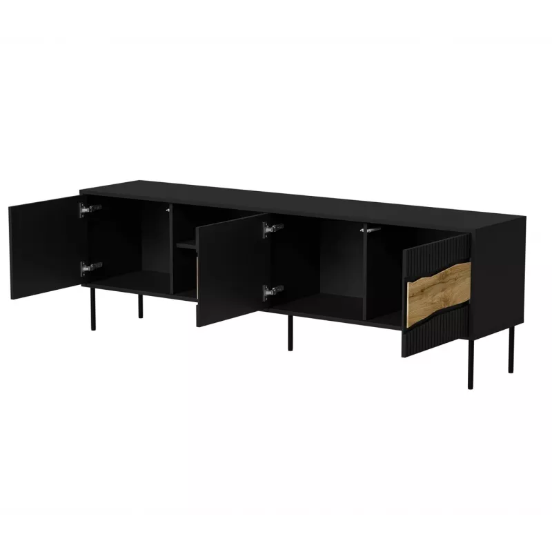 TV-Unterschrank cama meble INSERTO 3D1W 190x40x62 cm schwarz mit LED