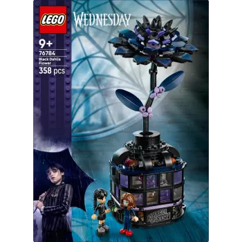 LEGO Bauset LEGO Wednesday 76784 Schwarze Dahlia-Blume — Dekoratives Modell, 358 Teile, 9+ Jahre