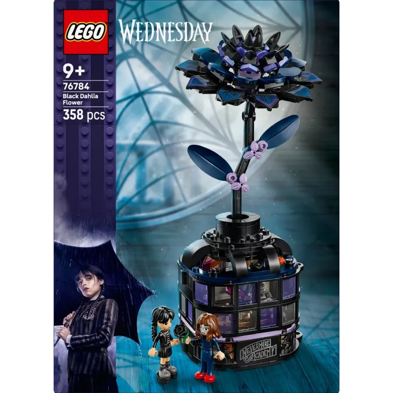 LEGO Bauset LEGO Wednesday 76784 Schwarze Dahlia-Blume — Dekoratives Modell, 358 Teile, 9+ Jahre