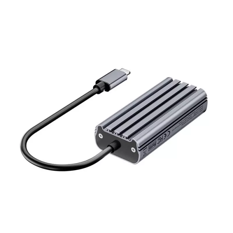 USB-C-auf-RJ45-Adapter Unitek U1343AGY01 — 5 Gbit/s Ethernet, USB-C (Stecker) auf RJ45 (Buchse), grau, 0,15 m Kabel