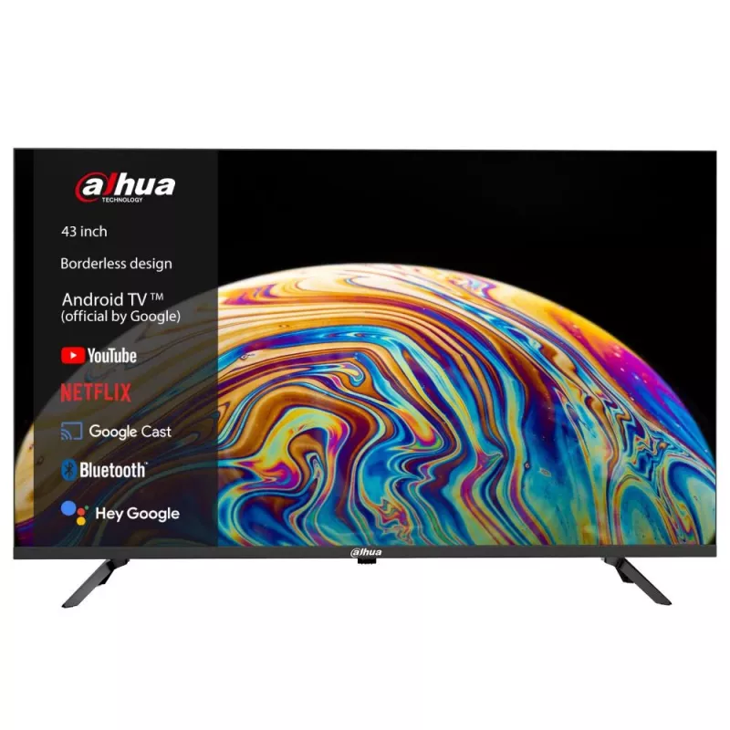 TV Dahua LTV43-SD200 43 Zoll Full HD LED 1920x1080, Android TV, Direct-LED, 260 cd/m², 2×HDMI, Wi‑Fi, 8 W Audio