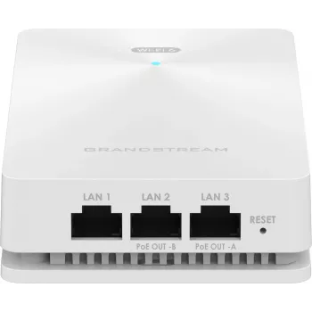 Drahtloser Zugangspunkt Grandstream GWN7661E — Dualband 2,4/5 GHz, 1201 Mbps, PoE, 3x RJ-45, weiß