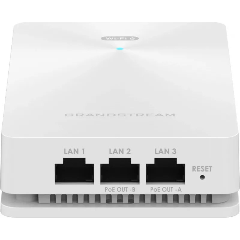 Drahtloser Zugangspunkt Grandstream GWN7661E — Dualband 2,4/5 GHz, 1201 Mbps, PoE, 3x RJ-45, weiß
