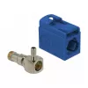 Koaxial-Steckverbinder DELOCK 89715 — FAKRA C Stecker, 90° abgewinkelt, 13,8×21,5×9,5 mm