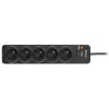 Tracer PowerGuard PRO Schwarz 5 AC-Steckdosen 1,6 m 3680 W