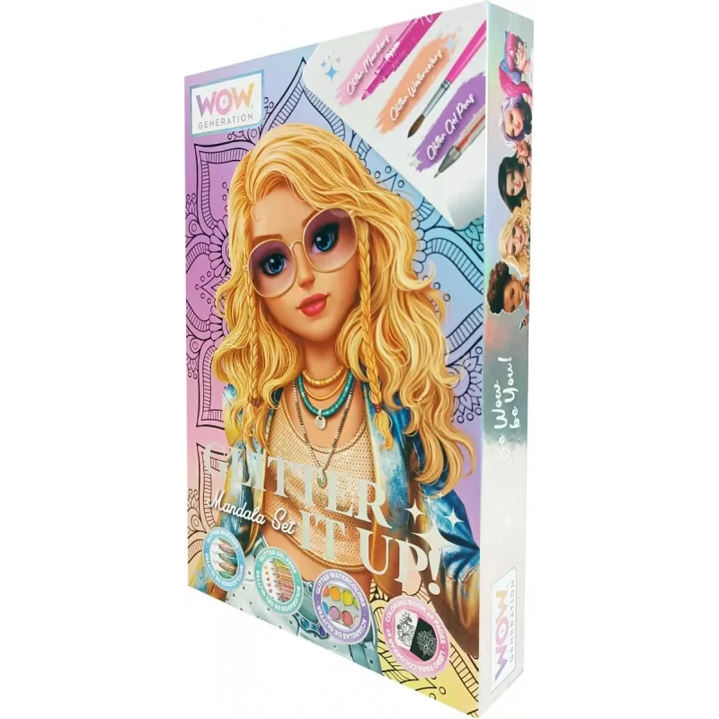 Kreatives Malset Kids Euroswan WOW00084 — Mandala-Glitzer-Kit für Kinder