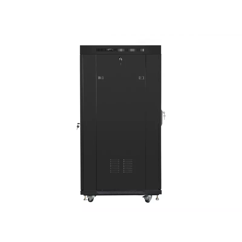 Installationsschrank Rack 19 27U 600x800 schwarz, perforierte Tür LCD (Flachpack)