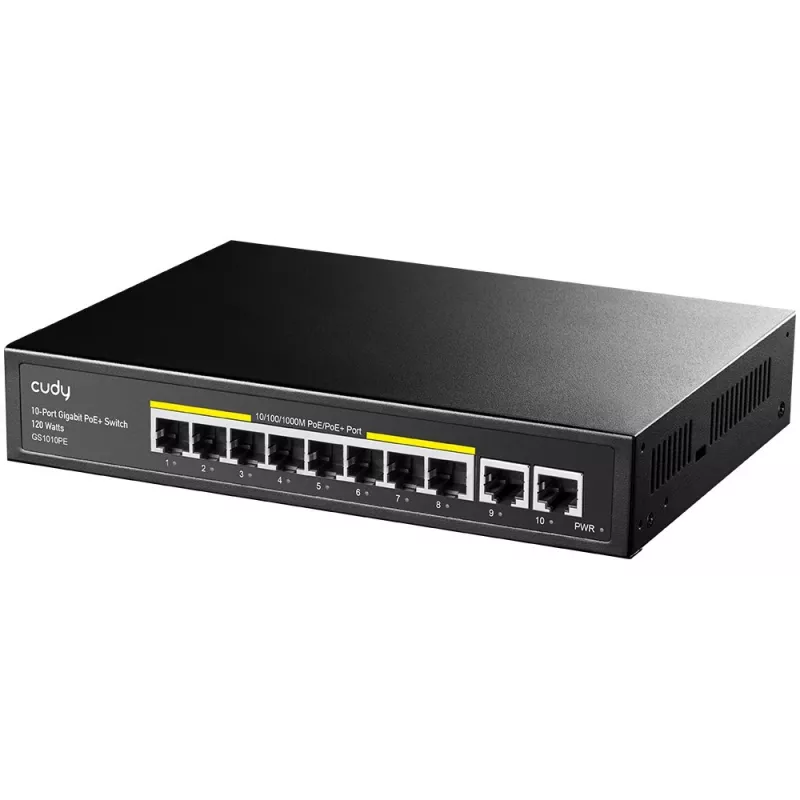 Cudy GS1010PE Netzwerk-Switch Gigabit Ethernet 10 Ports PoE Schwarz