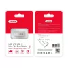USB Typ-A Adapter Unitek A1034NI, Silber, USB 2.0/3.2 Gen1, bis zu 5 Gbit/s, Zinkgehäuse, 36×16,7×5,7 mm