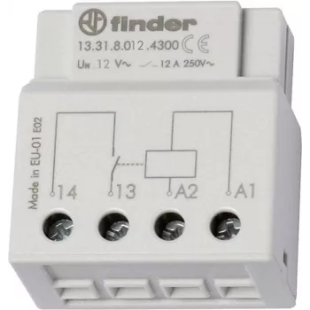 Finder-Relais für UP-Dose oder Schalterdose 13.31.8.012.4300 12 V/AC 1 Schließer 12 A 250 V/AC (13.31.8.012.4300)