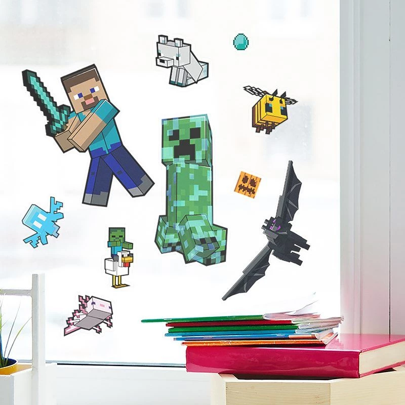 Fenster-Cling-Aufkleber Paladone Minecraft PP13105MCF – wiederverwendbare Deko-Aufkleber für Fenster und glatte Oberflächen