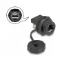 DeLOCK RJ45 Cat.6A Kupplung IP67 wasserdicht staubdicht schwarz