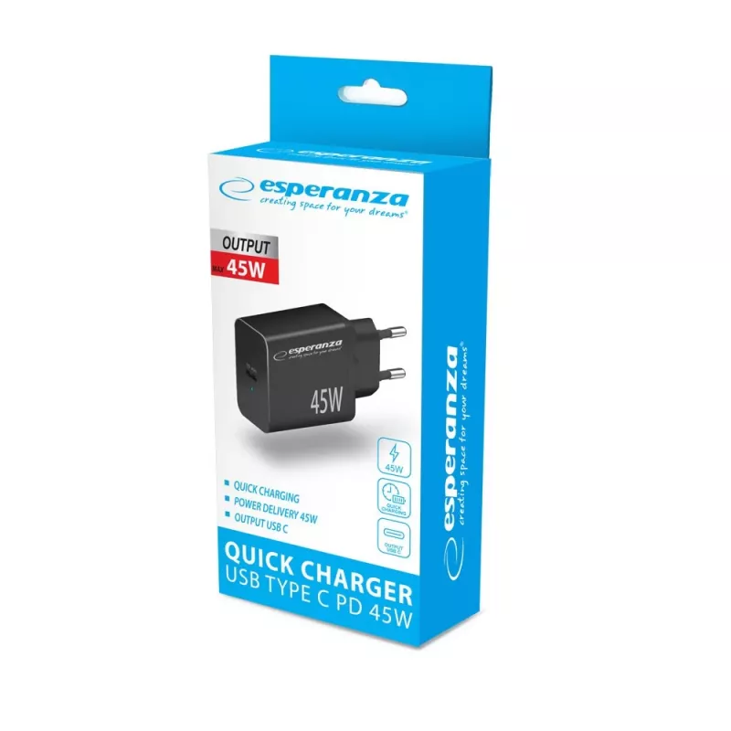 Esperanza EZC108K Netzladegerät 45W Schwarz