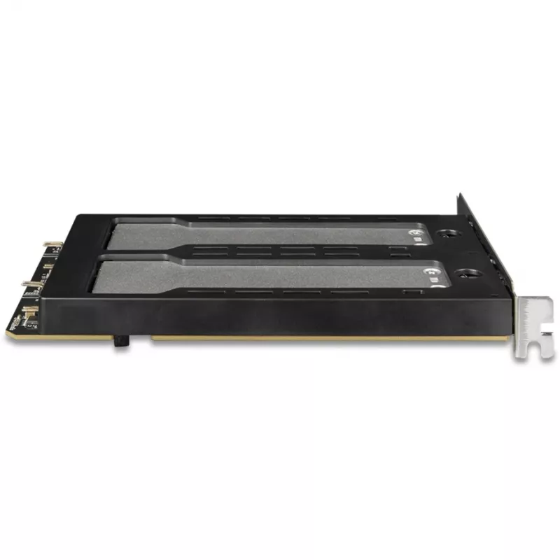 Mobiles Speicher-Rack RAIDSONIC ToughArmor MB842MP-B — 2 Wechselschächte für M.2 NVMe, PCIe 4.0 x16