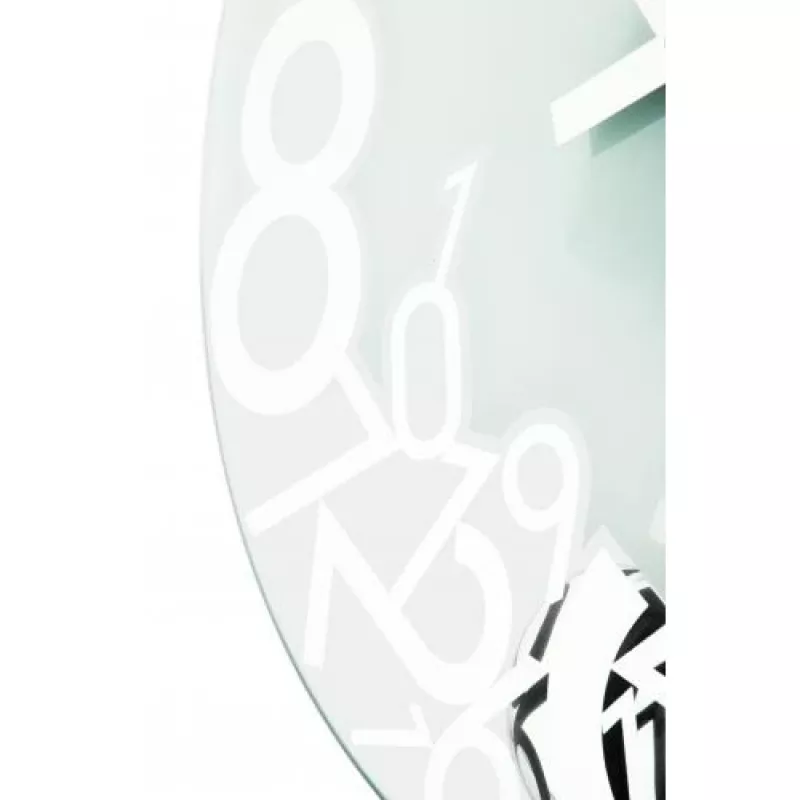 NeXtime Uhr 8115 Dropped, Ø43 cm, Wand, Silber