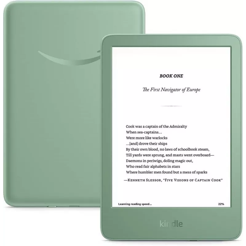 E-Book-Reader Amazon Kindle 11. Generation 6 Zoll 16 GB Wi‑Fi Matcha, USB-C, recycelter Kunststoff