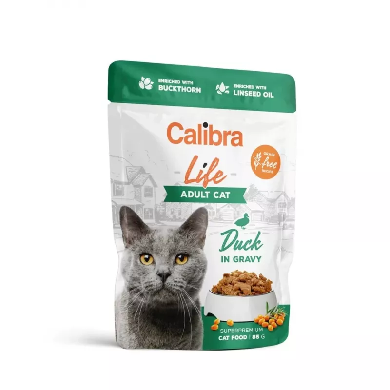 CALIBRA Cat Life Adult Duck in Sauce - Nassfutter für Katzen - 85 g
