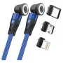 USB-Kabel RealPower MagneticCharge2 1 m Blau Schnellladung Datenübertragung