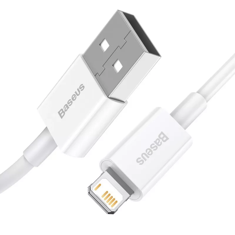 Baseus CALYS-A02 Mobiltelefonkabel Weiß 1 m USB A Lightning