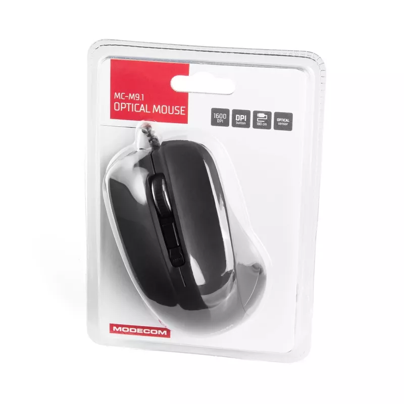 Maus Modecom MC-M9.1 USB Type-A Optisch Rechtshändig