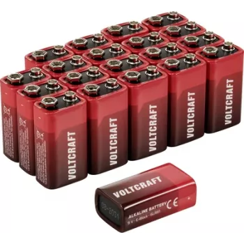 Voltcraft VC-16107985 9 V Block-Batterie Alkali-Mangan 550 mAh 9 20 Stück (VC-16107985)