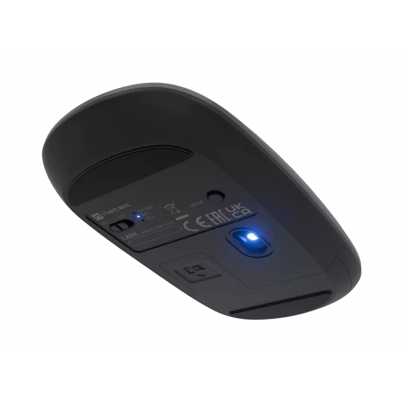 Natec Maus | Lark | Kabellos | 2,4 GHz, Bluetooth | Anthrazit