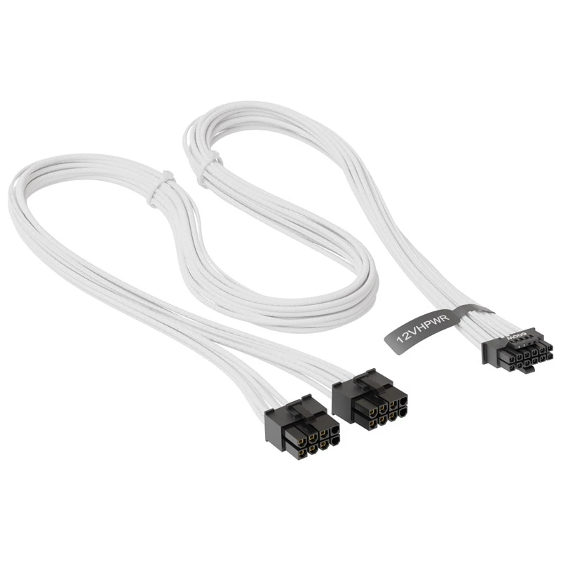 Seasonic 12VHPWR PCIe-Adapterkabel - (Weiß, 0,75 Meter)(SS2X8P-12VHPWR-600/Weiß)