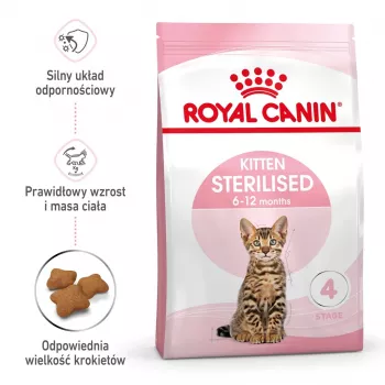 Trockenfutter für Katzen Royal Canin Kitten Sterilised 3,5 kg — Geflügel, 34 % Protein, 12 % Fett
