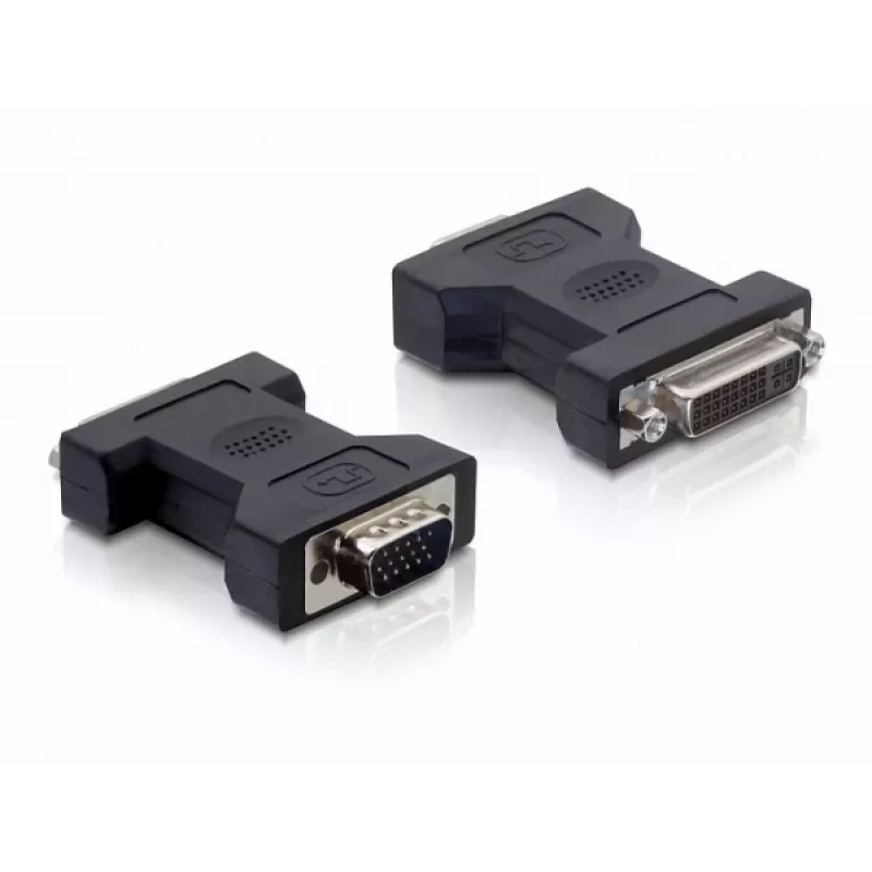 Delock - VGA-Adapter - DVI-I (W) auf HD-15 (VGA) (M) - Rändelschrauben (65017)