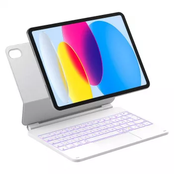 Folio-Case mit Bluetooth-Tastatur Inateck KB09119-10 für Apple iPad 11 Zoll (27,9 cm) – weiß, 500-mAh-Akku