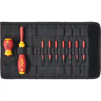 Schraubendreherset Wiha slimVario Starter-Set 41232 (MPN 2831T901) — isolierte Bits und ergonomischer Griff