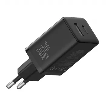 Baseus P10111404113-00 Cube USB-C / USB-A 30W Netzteil Schwarz