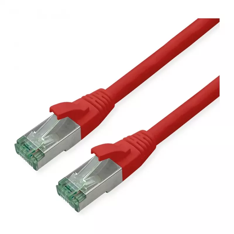 ROLINE RM Patchkabel Cat.6A S/FTP (PiMF), Rot, 1,5 m