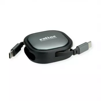 ROLINE USB2.0 Aufrollbares Kabel C-C ST/ST 1,2m – Kabel – Digital/Daten (11.02.8420)