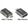 Good Connections Adapter USB 3.2 Gen.1 3.0 Stecker C auf USB-A Buchse galvanisiertes Metallgehäuse (USB-AD302)