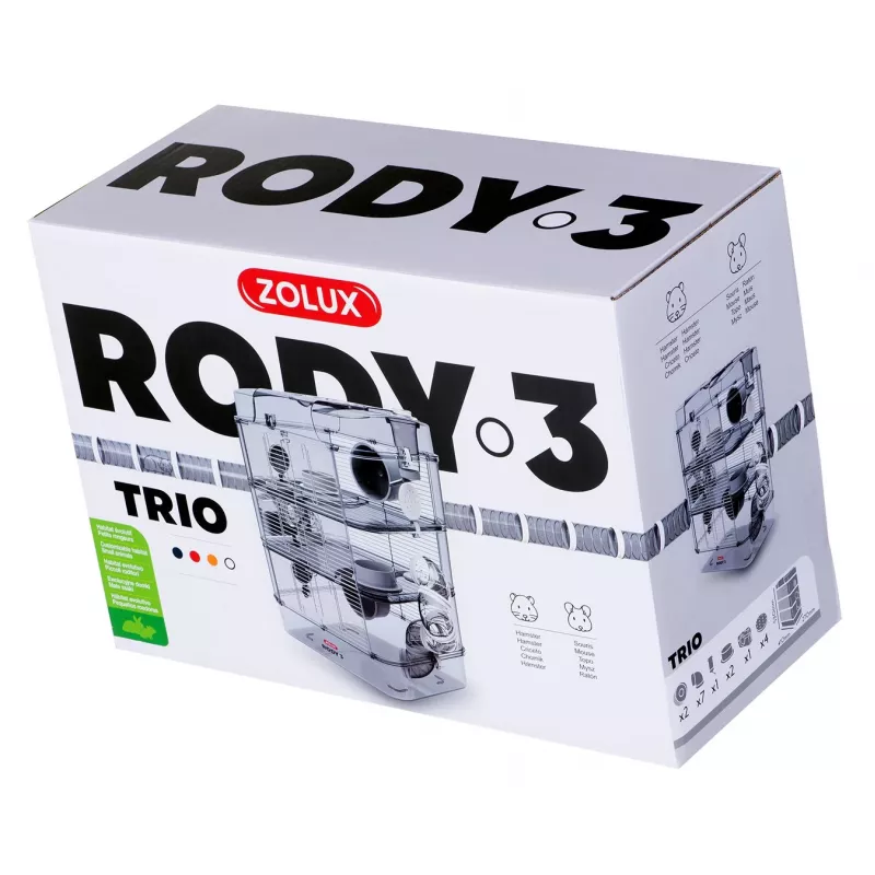 ZOLUX Rody3 Trio Weiß - Käfig für Nagetiere - 1 Stück